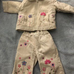 B.T. Kids 2 Pc 3-6 Months Corduroy Jacket w/Pants